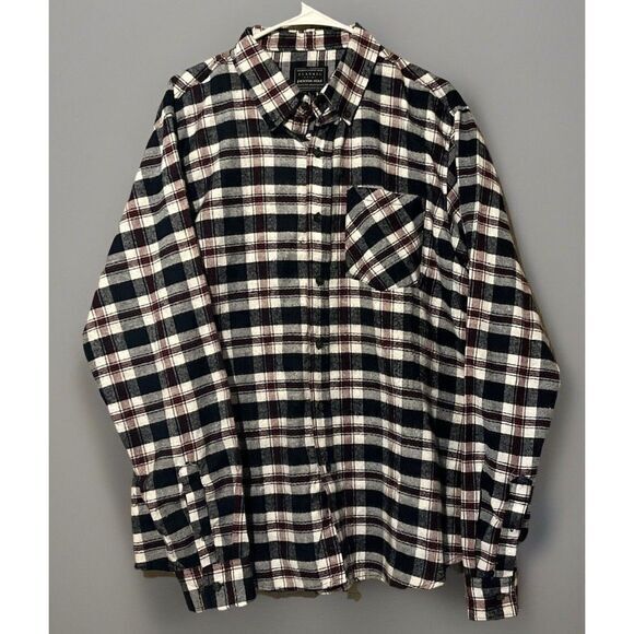 JACKSON Other - Jackson Hole Mens Button Down Flannel Shirt Sz Large Blue & White & Red